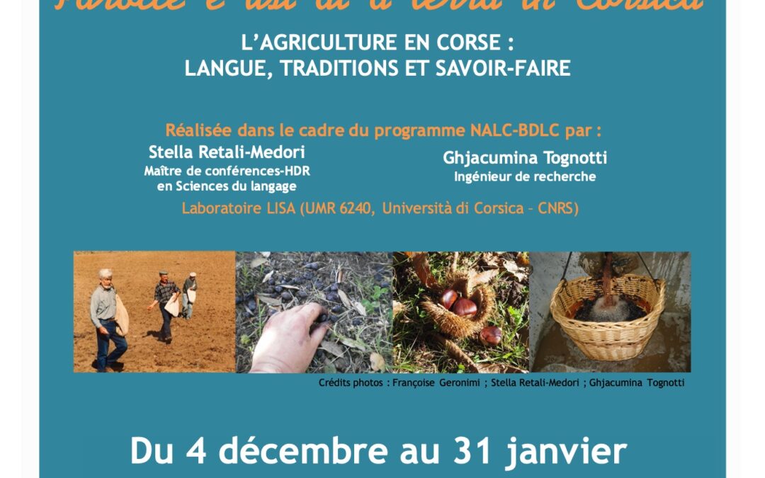 UNIVERSITA DI CORSICA – EXPOSITION : PAROLLE E USI DI A TERRA IN CORSICA