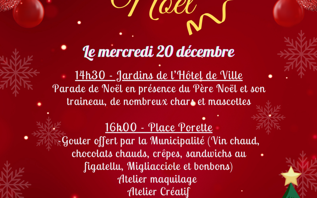 PARADE DE NOEL – 20 DECEMBRE 2024