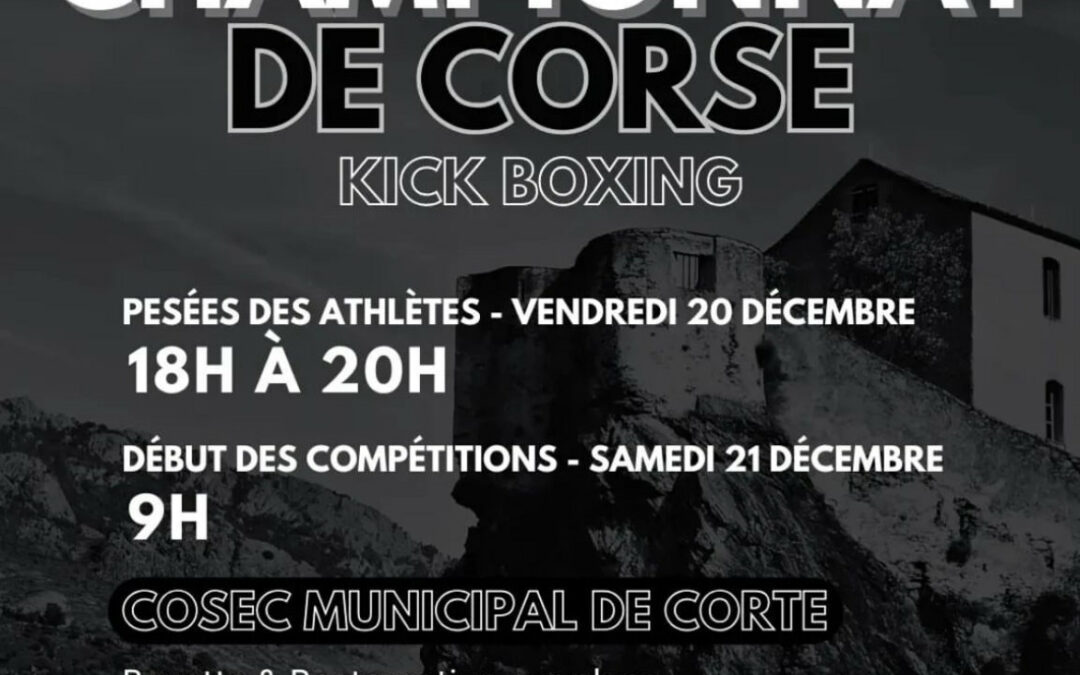 CHAMPIONNAT DE CORSE : KICK BOXING