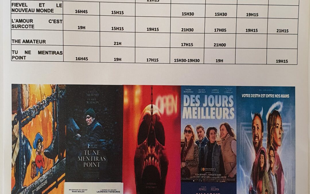 CINEMA L ALBA : PROGRAMME DU 7 AU 13 MAI 2025