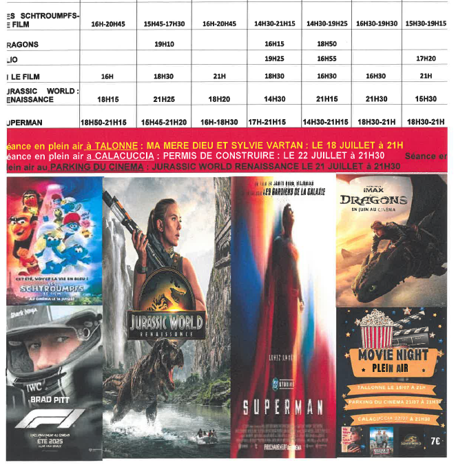 CINEMA L ALBA : PROGRAMME DU 16 AU 22 JUILLET 2025