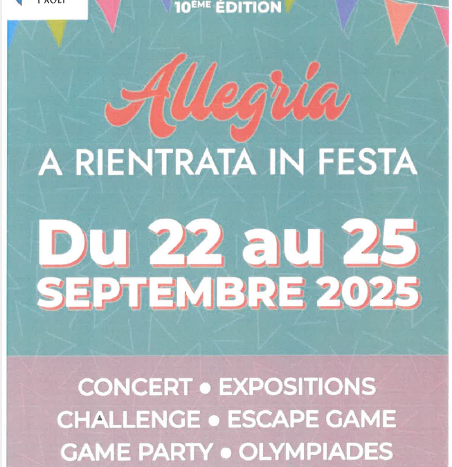 10 ème EDITION : ALLEGRIA A RIENTRATA IN FESTA
