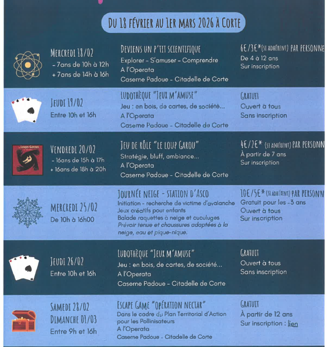 LES VACANCES AVEC L&rsquo;OPERATA