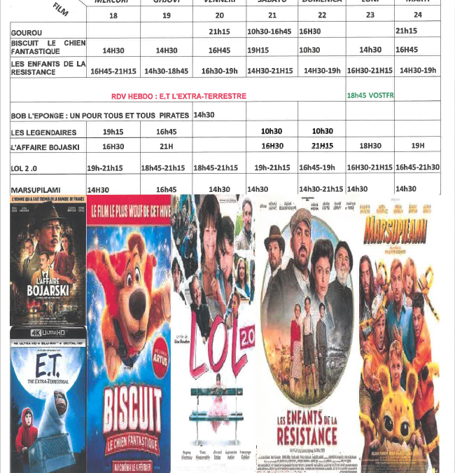 CINEMA L ALBA : PROGRAMME DU 18 AU 24 FEVRIER 2026