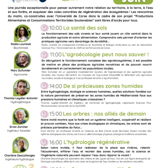 UNE JOURNEE AUTOUR DE LA REGENERATION DES ECOSYSTEMES