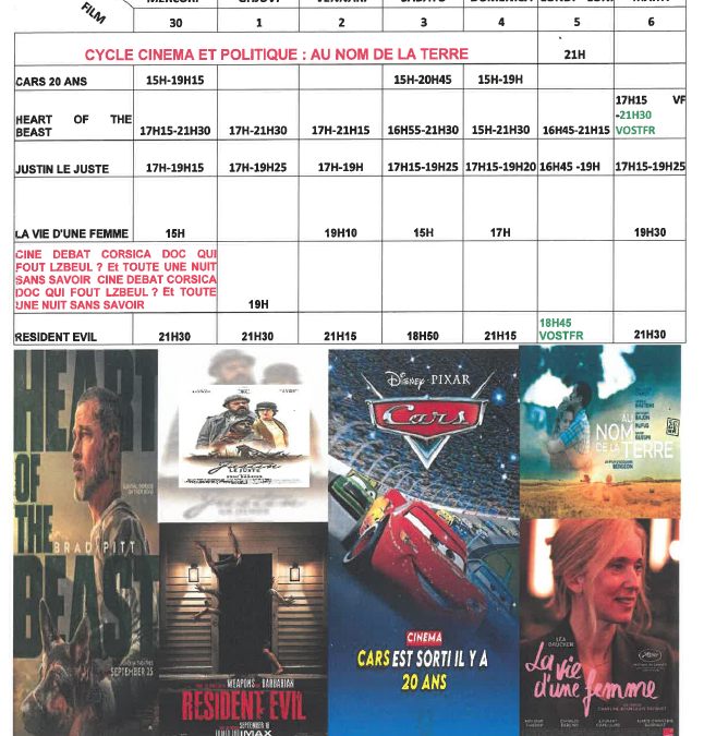 CINEMA L ALBA : PROGRAMME DU 30 SEPTEMBRE AU 6 OCTOBRE 2026