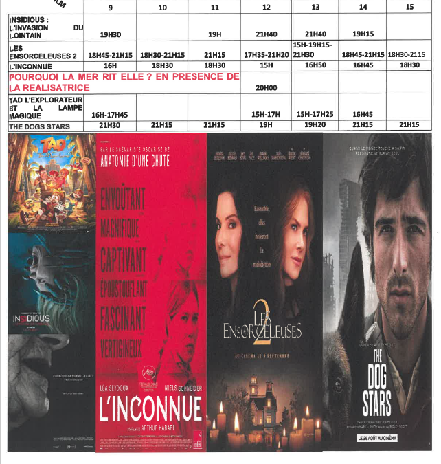 CINEMA L ALBA : PROGRAMME DU 9 AU 15 SEPTEMBRE 2026