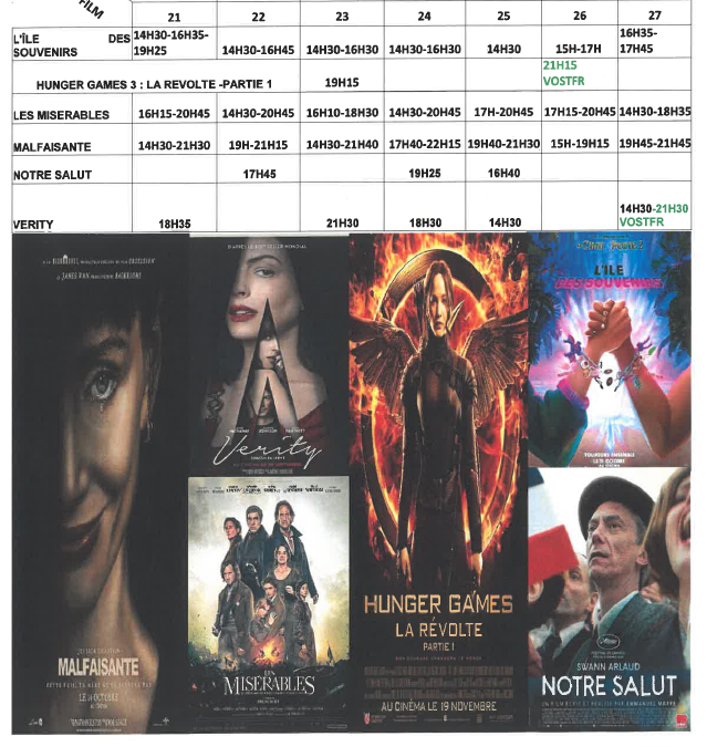 CINEMA L ALBA : PROGRAMME DU 21 AU 27 OCTOBRE 2026